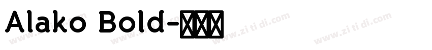 Alako Bold字体转换